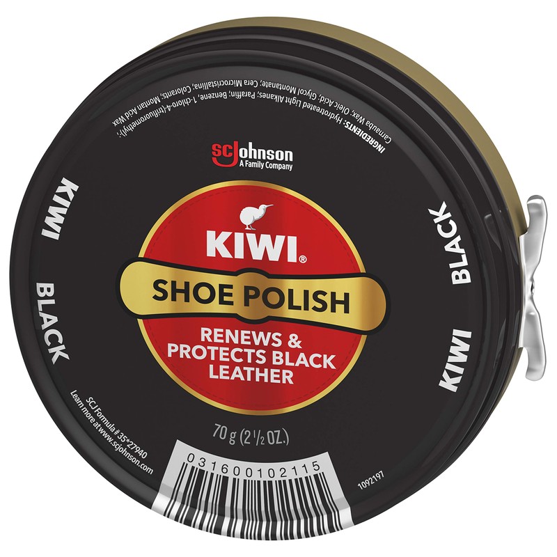 Kiwi 10111 1-1/8 Oz Black Shoe Polish