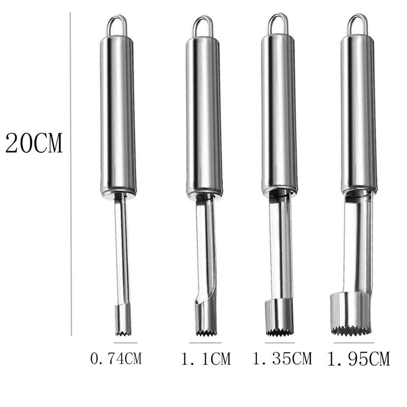 Generic 3R4A 4 Pieces, Stainless Steel Apple Cutter, 4 Different