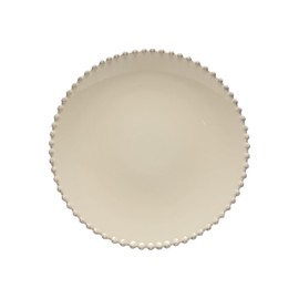 Costa Nova Ceramic Stoneware 11'' Dinner plate - Pearl Collection Cream| Microwave & Dishwasher Safe Dinnerware | Food Safe Glazing | Restaurant Quality Dinnerware