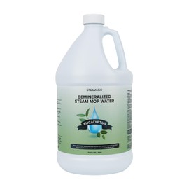 Steam and Go Demineralized Water - Multi-Surface Cleaning Solution for Steam Mop, Ready-to-Use Floor Cleaner, No PVC, Ideal for Home & Office, Compatible w/Any Mop - Eucalyptus Mint, 128oz, Pack of 1