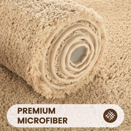 Tuocal Microfiber Thickened Bath Mat, Non Slip Super Absorbent Ultra Soft Bathroom Mat, Machine Washable Quick Dry Bath Rug Foot Mat For Bathroom, 40 x 60 cm