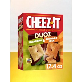 Cheez-It 〽️ New Cheez-It DUOZ Jalapeño & Cheddar Jack Cheese Baked Crackers 12.4oz