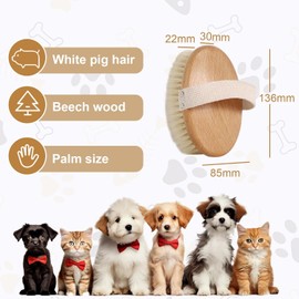LimCryspp 1 Soft Bristle Pet Brush, Gentle Grooming, Smooth Coat For Dogs, Cats, And Puppies With Short Fur, Ideal For Daily Grooming