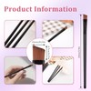 50 Pieces Disposable Eyebrow Brushes,Angled Brow Brush & Eyeshadow Brush