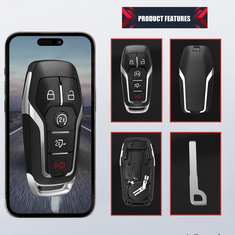Keyless Entry Remote Smart Key Fob Shell Case Button Pad