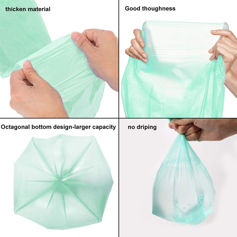 Small Trash Bags, 2.6 Gallon Compostable Trash Bags Bathroom Wastebasket