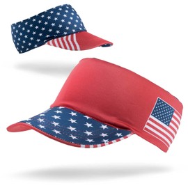 Gone For a Run Runners Lightweight Comfort Performance Visor | Red, White & Blue