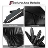 Aegend 100% Velvet Linning PU Leather Gloves for Women, Super