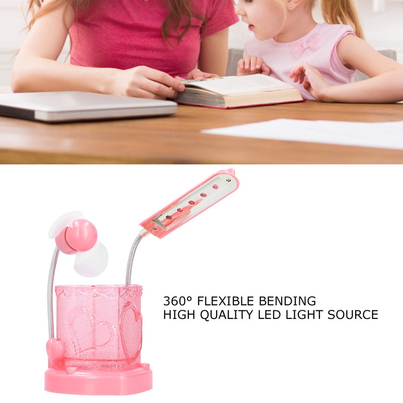 3 in 1 LED Pencil Holder Lamp Multifunction Fan Table