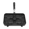 Taiyaki Frypan 4 Grids Non Stick Double Sided with Black