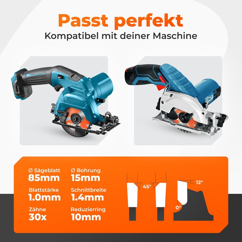 BAUBECK Multi-PRO Saw Blade 85x15x1-1.4x30T