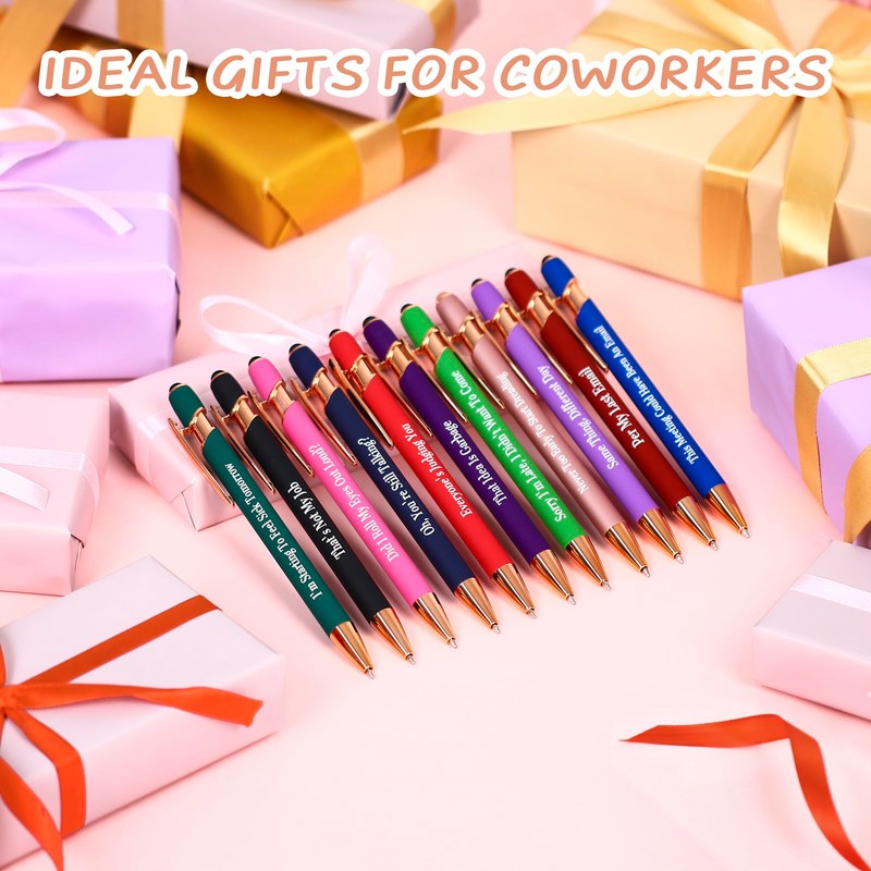 Snarky Funny Office Pens,12 Pcs Negative Sarcastic Hilarious Quotes Work