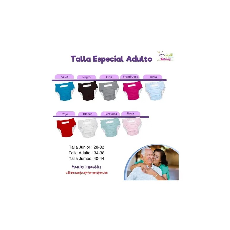 Pack 2 Pañal De Tela Para Adulto Filtro De Bambu.