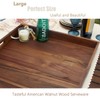MAGIGO 22 x 22 Inches Large Square Black Walnut Wood