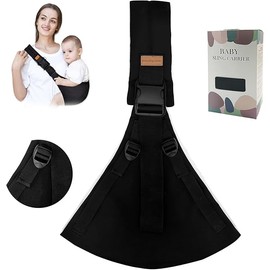 Toddler Carrier,Baby Sling Carrier,Upgraded 2025 Baby Sling with 4 Adjustable Straps(10-30lbs),Lightweight,Portable and One Size Fits All(Black)