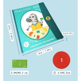 Magnetic Fraction Educational Puzzle Fraction Tiles and Circles, Equip Magnetic Score Disk Demonstrator,Math Manipulatives Enhance Early Primary School Students Mathematical Skills