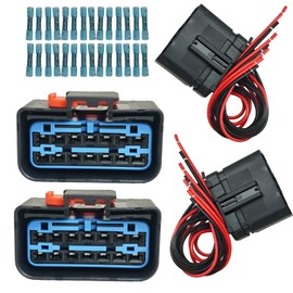 Door Harness Connector Wiring Pigtail, OE 05013961AA/1P2522, Compatible with 1999-2004 Jeep Grand Cherokee, 2001-2007 Dodge/Chrysler Caravan & Town & Country, 2004-2005 Pacifica, 2001-2003 Voyager