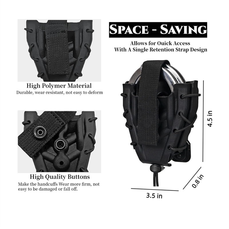 Handcuff Holster, Handcuff Case, Open Top Cuff Pouch for Duty