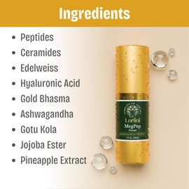 LORIINI MegPep Serum | Advanced Anti-Aging & Firming Face with Multi-Peptides, Edelweiss Extract, Hyaluronic Acid | Intensive Treatment for Wrinkles, Fine Lines, Skin Elasticity, dryness | 1 Fl. Oz.