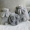 Rabbit thermal blanket, warm pack, microfiber cover, water bag Hot Pack Gray-1L
