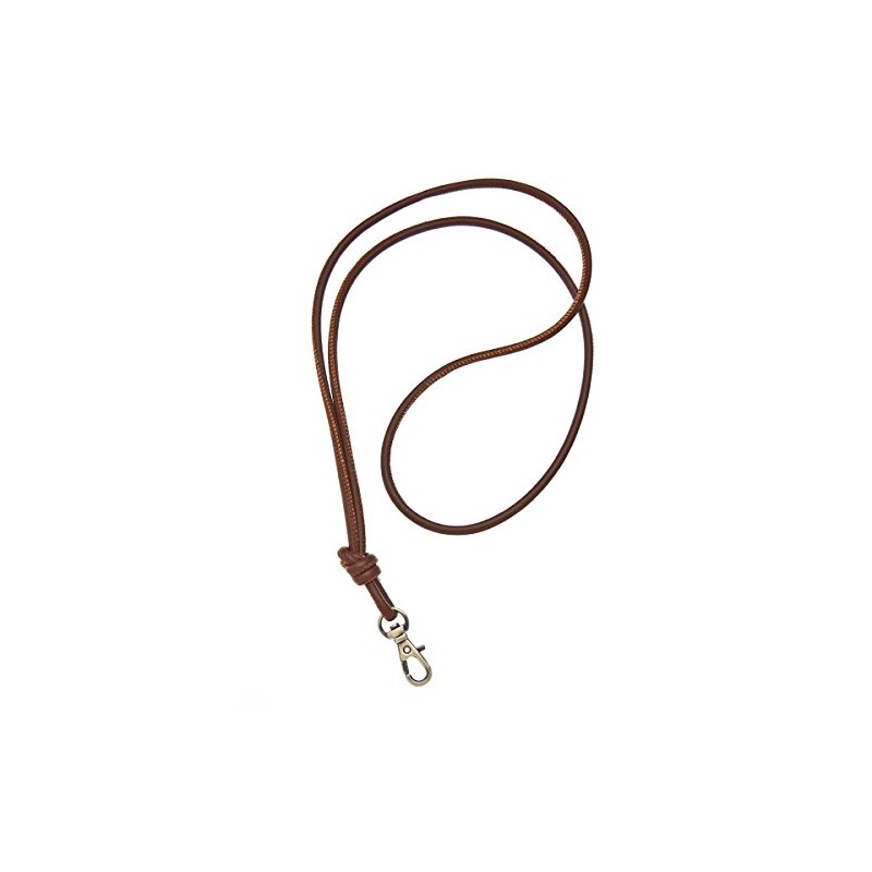 Logan Whistles Lamb Nappa Leather Lanyard with Brass Clip, Light