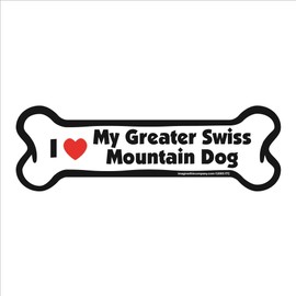 Imagine This Bone Car Magnet, I Love My Greater Swiss Mountain Dog, 2-Inch by 7-Inch
