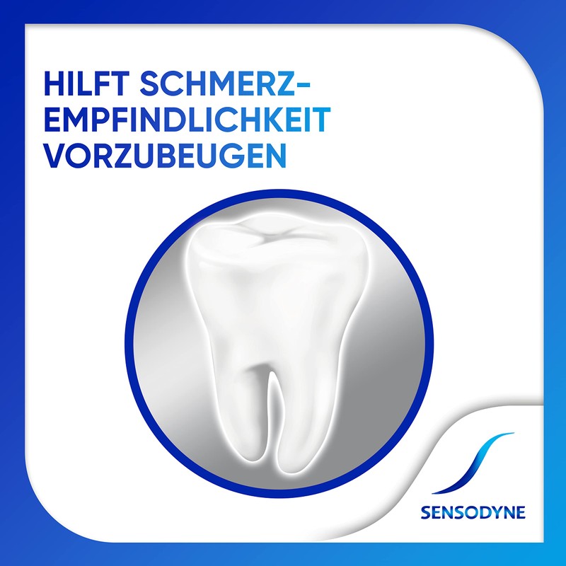 Sensodyne Sensitiv Fluorid Zahncreme, 75ml, tägliche Zahnpasta, bei schmerzempfindlichen Zähnen