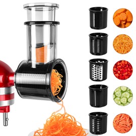 LETOMS Slicer Shredder Attachment for KitchenAid Mixer - 5 Blade Cheese Grater & Veggie Slicer Accessories