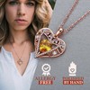 GEMMANCE 5 Heart Crystal Necklace 18K Rose Gold Plated -