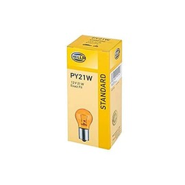 HELLA 8GA 006 841-121 Bulb - PY21W - Standard - 12V - 21W - Socket Type: BAU15s - Box - Quantity: 10