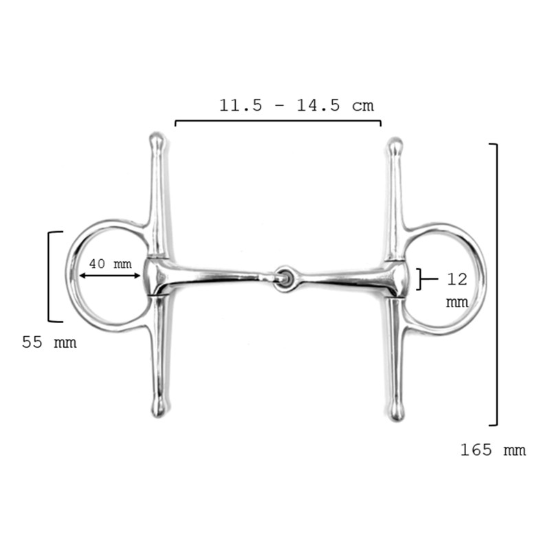 Equine Smile ES0071 Snaffle Bit Simple Broken Stainless Steel Bit