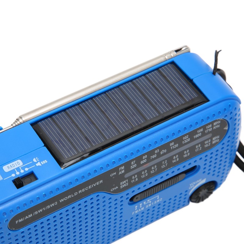 Hand Crank Solar Radio AM FM SW1 SW2 Camping LED