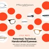 Microvision Flat Folding Reading Glasses, Gold Frame, 1x Magnification For
