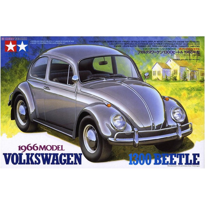 Tamiya 1/24 Sports Car Series No. 136 Volkswagen 1300 Beetle 1966 Year Notebook Plastic
