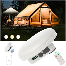 Camping Tent Light LED Rechargeable Portable Hanging Lantern with Remote,IPX5 Waterproof Outdoor Lights with Battery Power, Camp Lamp Light for Glamping Indoor Outages Car Repair