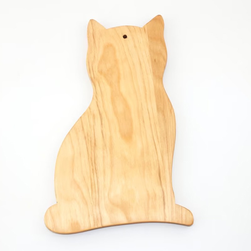 Cat Shaped Cutting Board Wooden Kitchen Chopping Board Cute Cheese