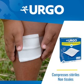 Urgo - Impacchi sterili - Non tessuti - Confezione da 25 bustine da 2 compresse - 10 x 10 cm