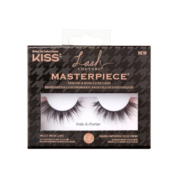 KISS Lash Couture Masterpiece Hand-Woven False Eyelashes, Handmade Eyelashes 'Prêt-À-Porter', 1 Pair