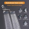 AZOS Double Shower Head with Shut-Off Valve, Bathathroom High Pressure