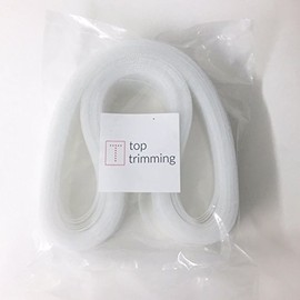 Top Trimming 1" Inch Polyester Horsehair Braid, Selling Per Roll/22yards White