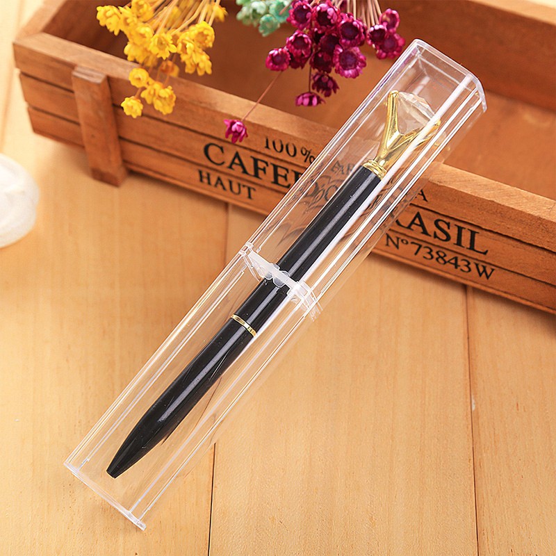 Lesnala 20Pcs Acrylic Clear Pen Gift Box Plastic Single Bulk