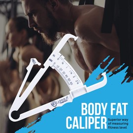 Body Fat Caliper, Body Tape Measure, BMI Calculator - Instructions for Skinfold Caliper and Body Fat Charts for Men and Women - Lightstuff Body Health Tool Kit