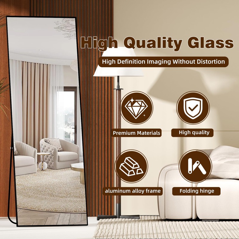 Full Length Mirror with Stand,Full Body Mirror for Living Room