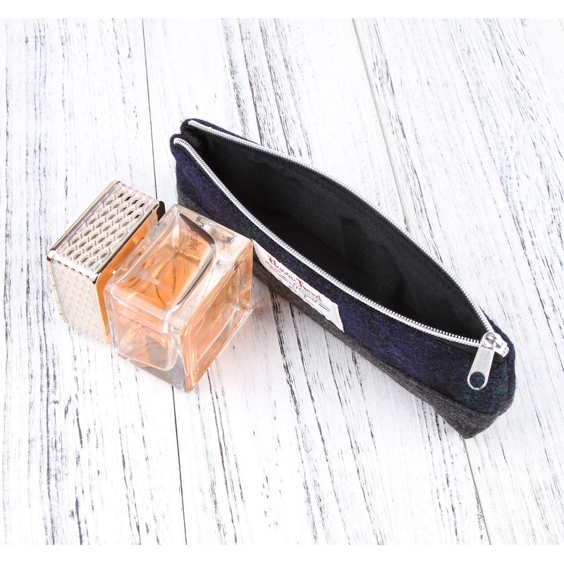 Harris Tweed Plaid Tartan Zipped Pencil Cases Makeup Case Pen
