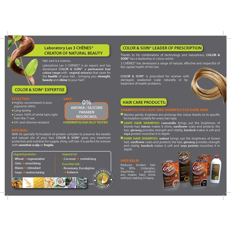 Colour & Care 3 Chenes Colours Brunettes Permanent Hair Colour