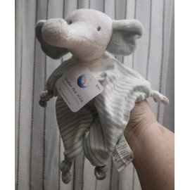 Under the Nile Baby Organic Lovey Elephant Security Blanket Green  Stripe New