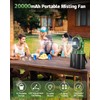 Misting Fan Portable for Outside Patios, Rechargeable Battery Operated Mist