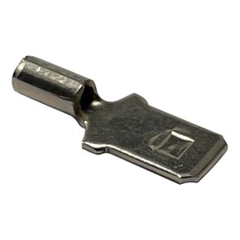 Sherco-Auto 100 Pcs High Temperature Non-Insulated Male Spade Connectors - 22-18 Gauge Quick Disconnect .250 Tab - Wire Splice Connectors for Strong Crimps - Made in USA