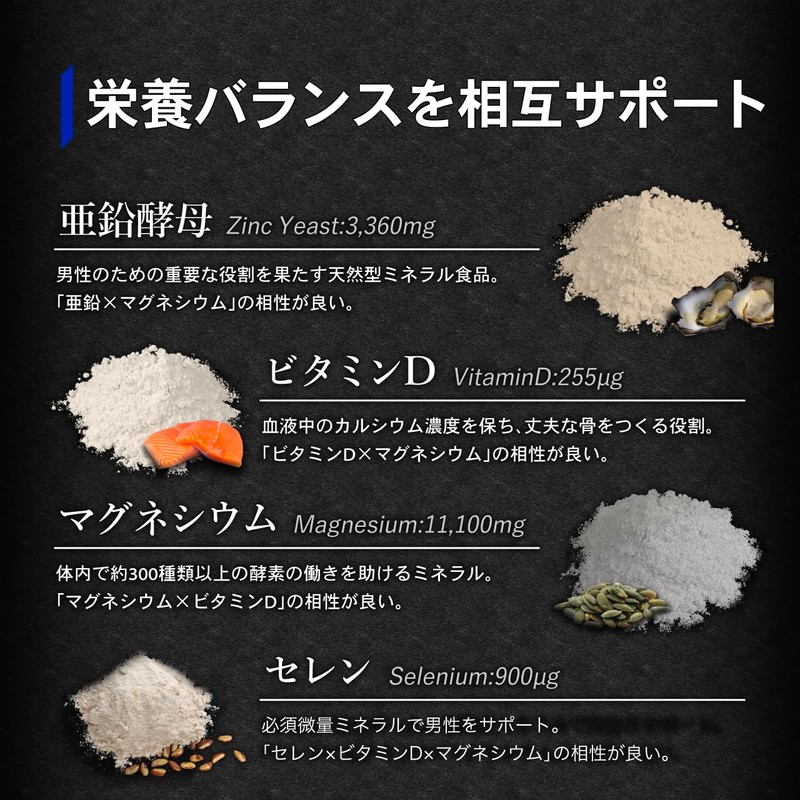 TEXY Tongkat Ali Extract, Zinc Yeast, Vitamin D3, Magnesium, and