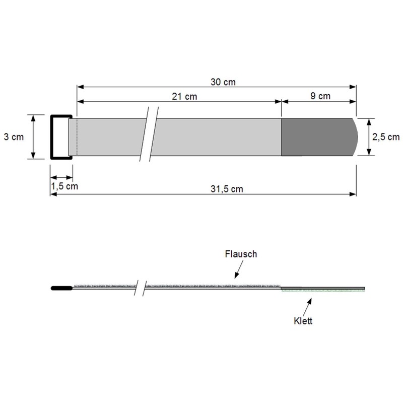 20 x 30 cm x 25 mm Resealable Velcro Cable